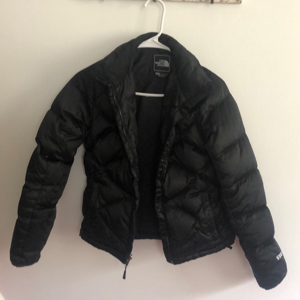 Women’s black down North Face coat